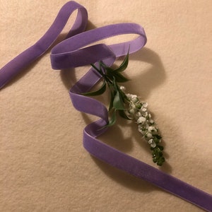 5/8 Inch Violet Nyvalour Swiss Velvet Ribbon