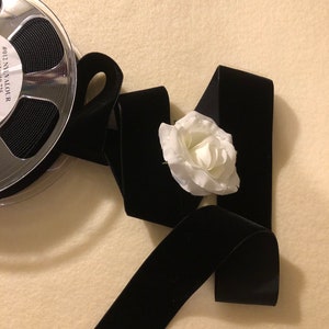 1 1/2 Inch Black Nyvalour Swiss Velvet Ribbon