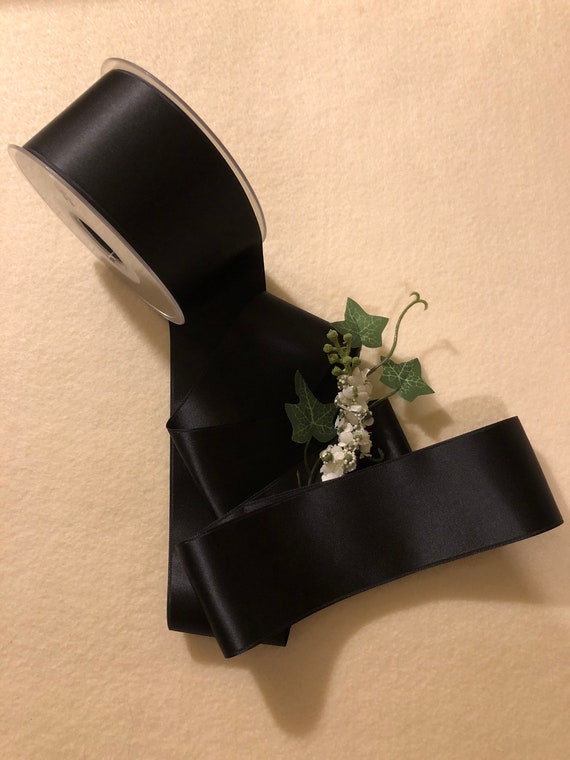 Black Satin Ribbon 2 Inch