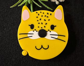 Whimsical Retractable Tape Measure - Yellow Cat
