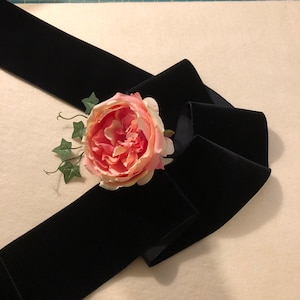 4 Inch Black Nyvalour Swiss Velvet Ribbon