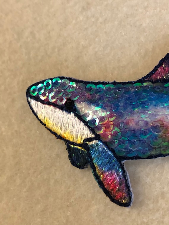 Patch Ricamata A Forma Di Balena - Applique Da Stirare O Cucire Su Borse E Vestiti - 4