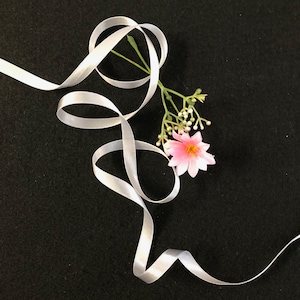 3/8 Inch Silver Double Face Satin Ribbon