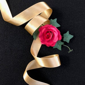 1 inch Gold Double Face Satin Ribbon