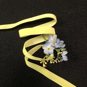5/8 Inch Citron Yellow Nyvalour Swiss Velvet Ribbon