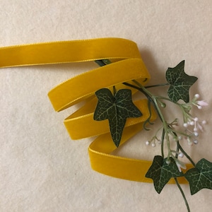 5/8 Inch Gold Nyvalour Swiss Velvet Ribbon