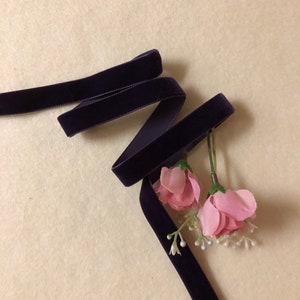 5/8 Inch Eggplant Nyvalour Swiss Velvet Ribbon