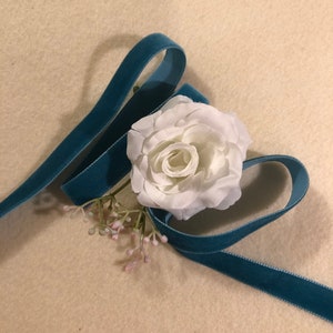 5/8 Inch Teal Nyvalour Swiss Velvet Ribbon