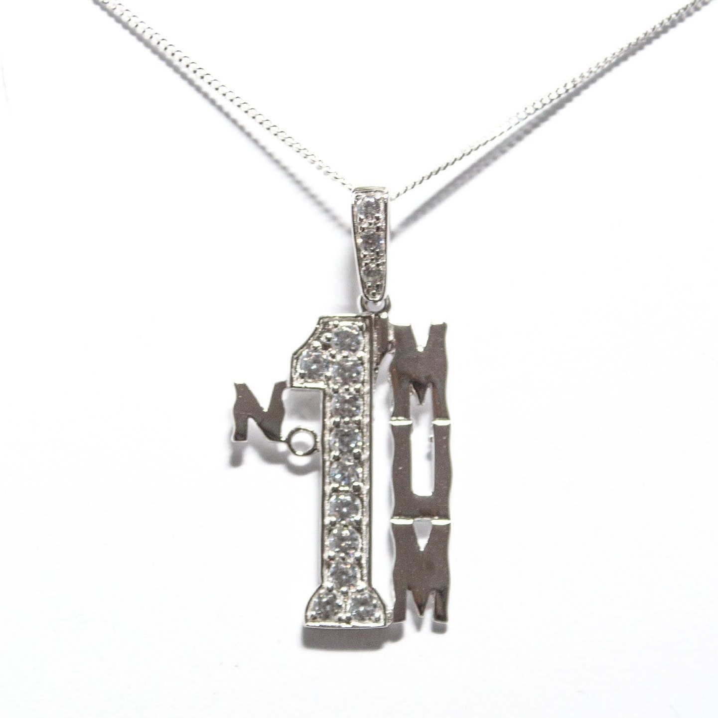 mum pendant silver