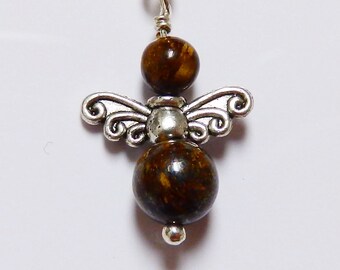 Schutzengel Charm Anhänger Bronzit