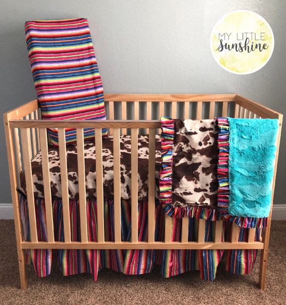 cowhide crib bedding