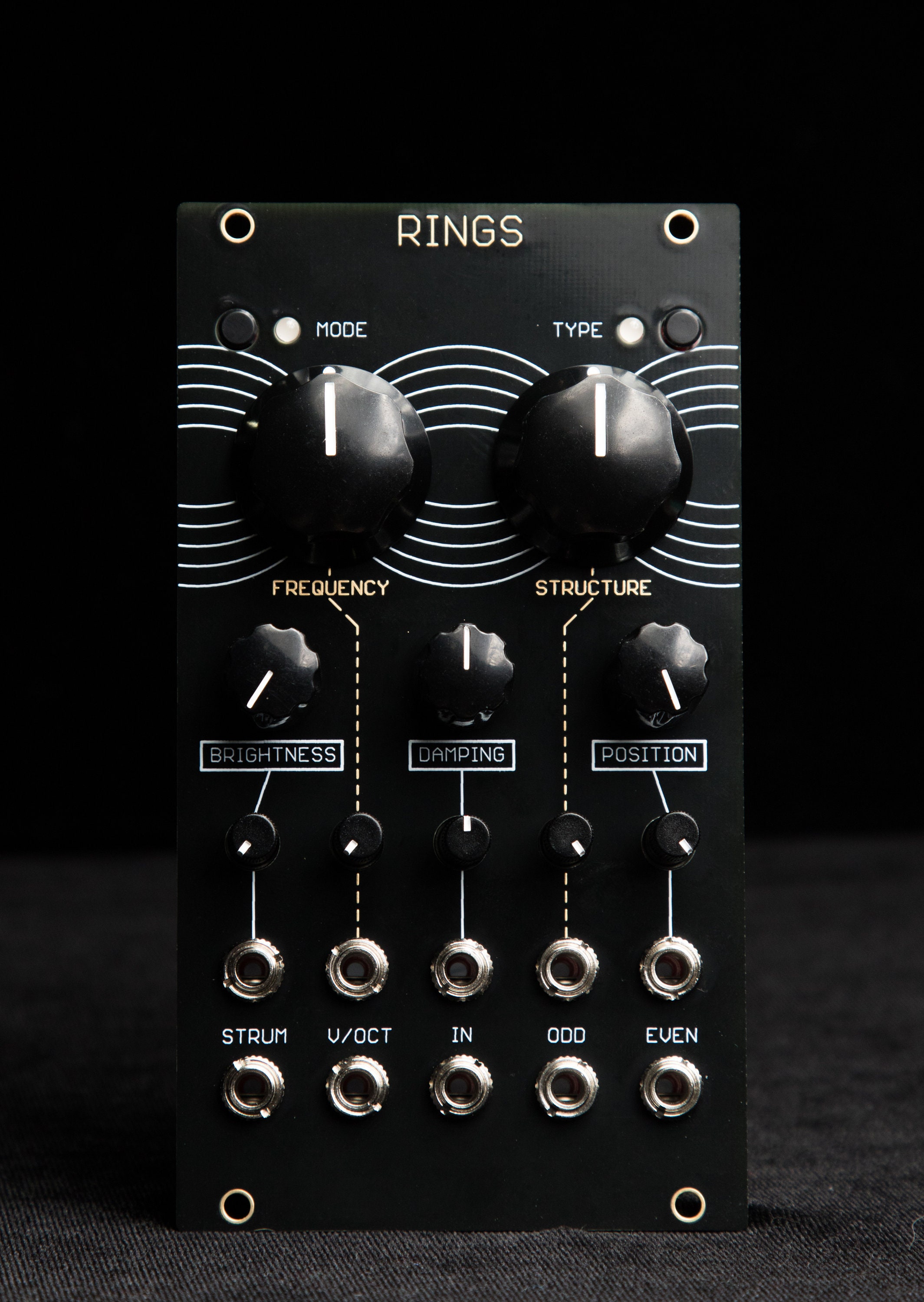 Mutable Instruments Rings Black Eurorack Synthesizer Resonator Module