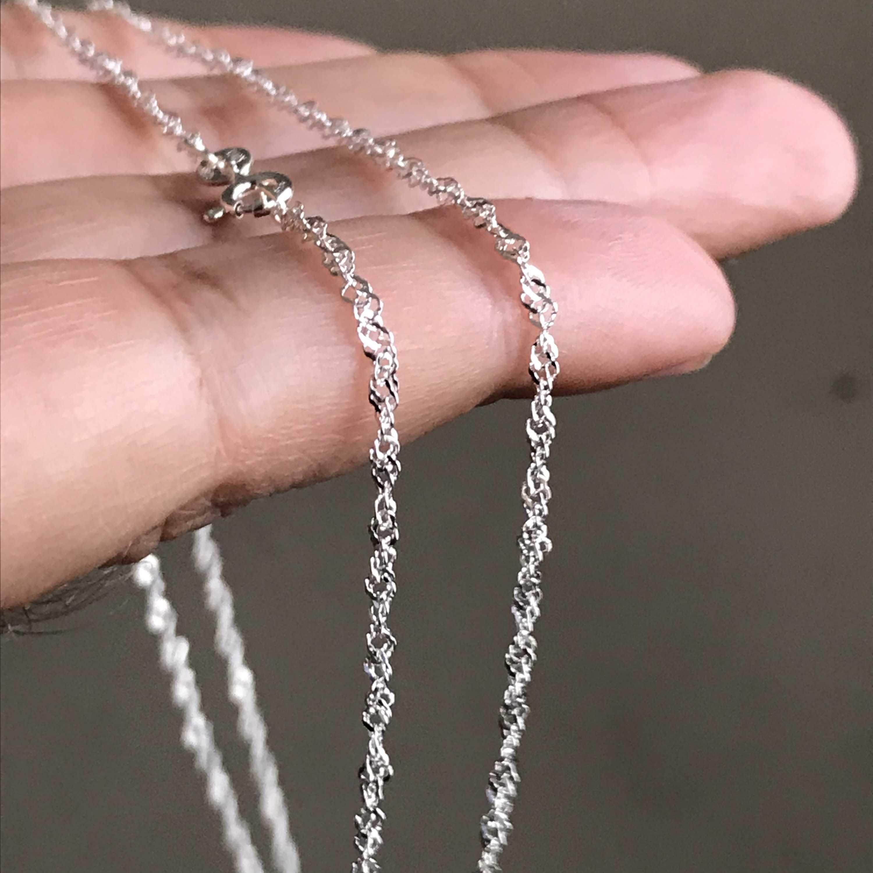 18 Sterling Silver Twisted Chain High Quality Solid Etsy