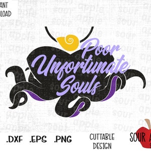 Ursula Poor Unfortunate Souls, filme de vilão inspirado em arquivos de corte em formato Svg, Esp, Dxf e Png