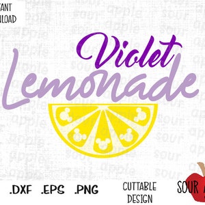 Limonada Violeta, Orelhas de Rato Limão, Petiscos de Rato Inspirados em Arquivos de Corte em Formato Svg, Esp, Dxf e Png