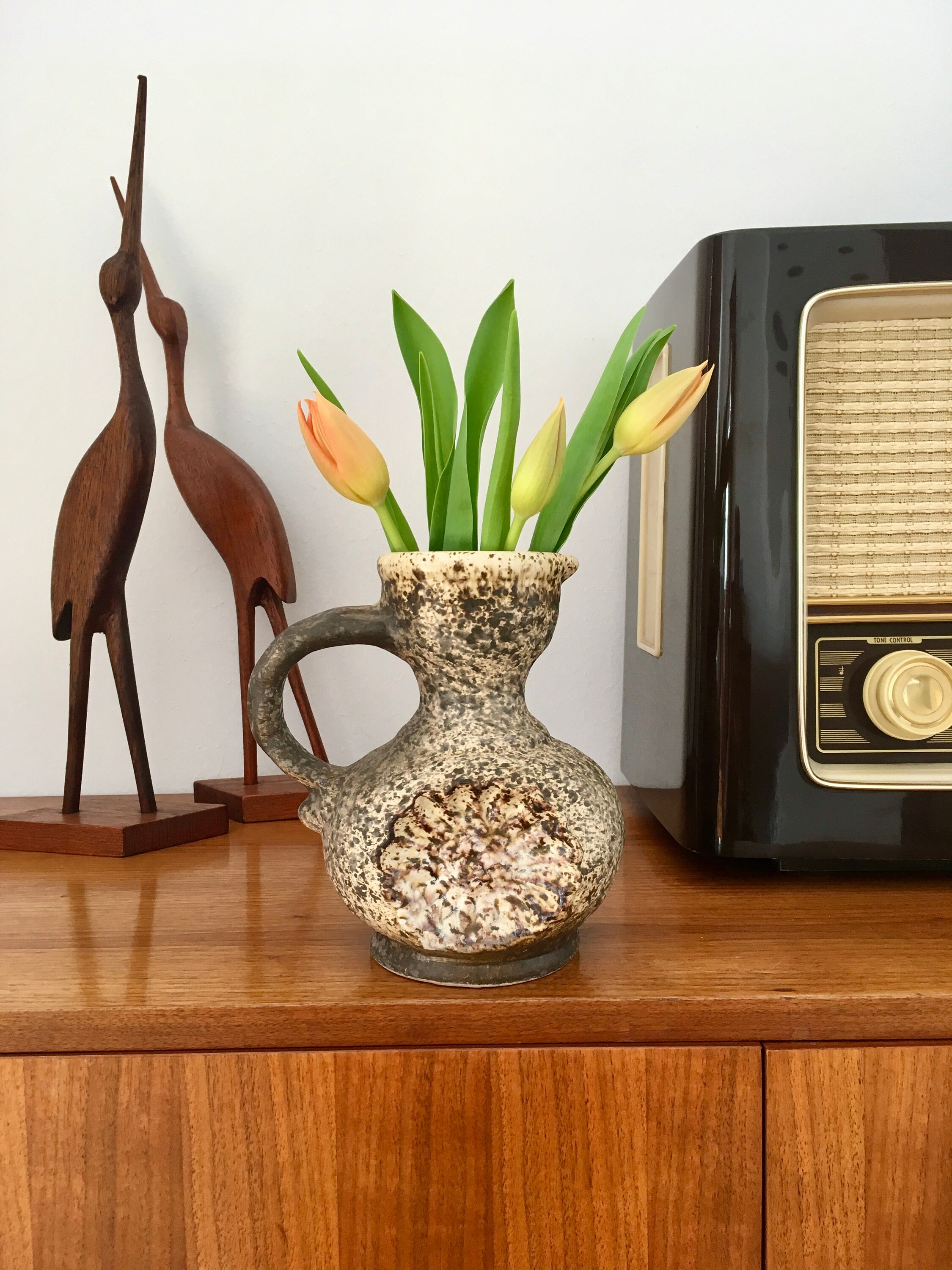 【ドイツ Dümler & Breidenの花瓶】ミッドセンチュリー 274 Vintage Dümler Breiden Vase 121/21 Mid Century Pottery 1970s