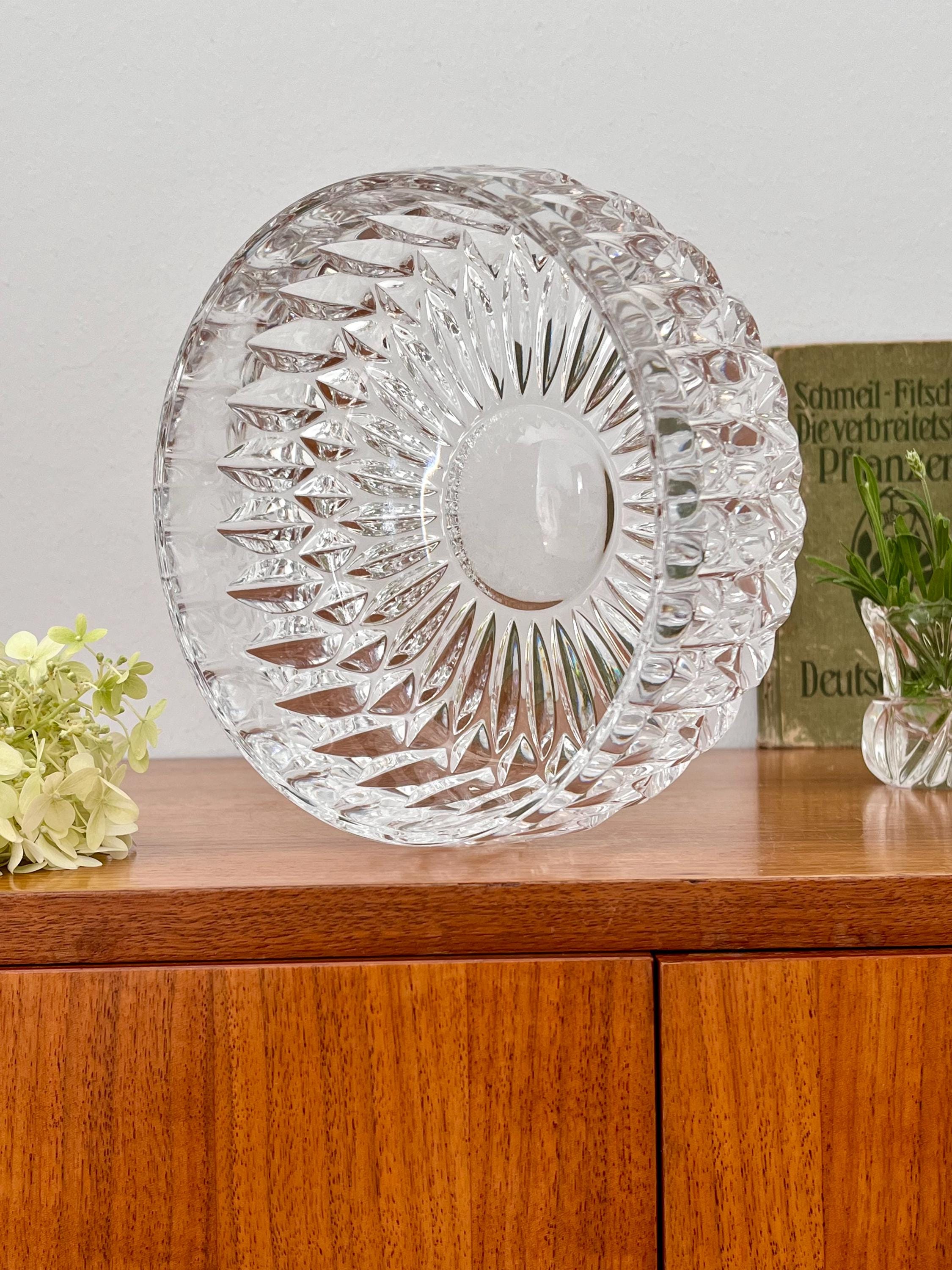 Ciotola In Cristallo Al Piombo Per Frutta – Centrotavola Elegante 36.5 Cm, Made In Italy, Design Botanico, Per Insalate E Decorazione