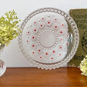 Vintage, Walther Glas, glass bowl, fruit bowl, floral decor, 60s/70s, romantic, collector's item