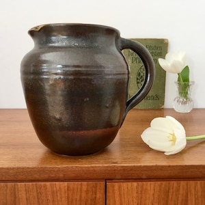 Vintage, vase, jug, 70s/80s, handmade, signed with dedication, german pottery, WGP, collector&#39;s item
