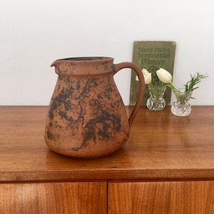 Vintage, studio ceramics, jug, jug vase, signed and dated, expressive glaze, handmade, 70s, ceramics, german pottery, collector&#39;s item