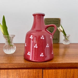 Vintage, Strehla, Vase, 9034, East Germany, GDR, DDR, floral decor, 70s, ceramic, collector&#39;s item