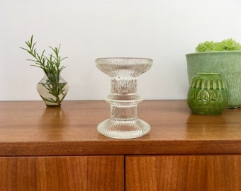 Vintage, candlestick, glass, Scandinavian, atmospheric, 60s/70s, collector's item