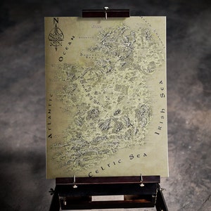Carte fantastique sur toile d’Irlande, Toile irlandaise, Cadeaux d’Irlande, Art irlandais, Carte d’Irlande, Affiche d’Irlande, Cadeaux irlandais, Estampes irlandaises, Carte irlandaise
