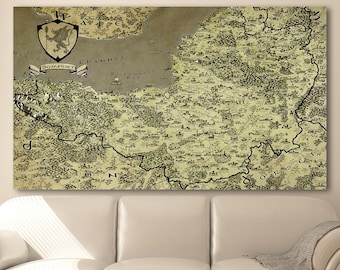 Somerset Leinwand, Fantasy Karte Leinwand, Somerset Geschenke, Somerset Karte, Somerset Kunst, Somerset Landschaft, Landkarte, Landkarte, Wohnkultur Geschenk
