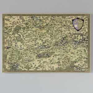 Surrey-canvas, fantasiekaart, Surrey-afdruk, Surrey-kunst, cadeau voor hem, haar, cadeau voor mama, papa, Surrey-kaart, Guildford-kaart, County-kaart