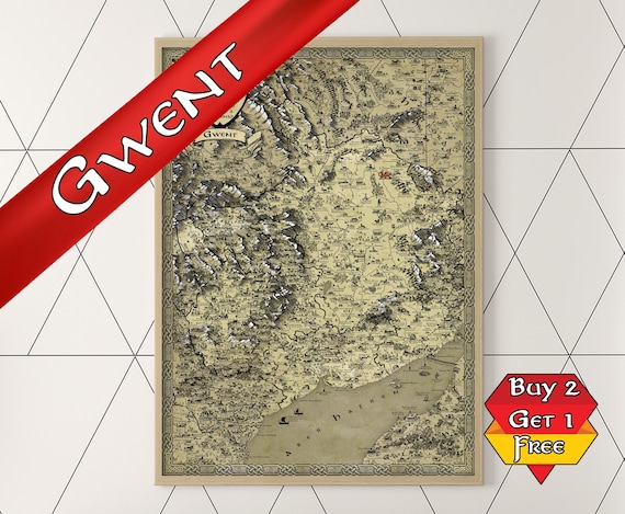 Gwent Fantasy Print, A3 A2 A1 Welsh Cymru, Wales Monmouthshire Cymraeg, Newport Poster, Caerphilly Hand Drawn, Abergavenny Medieval Vintage