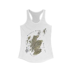 Scotland Map Fantasy Débardeur dos nageur pour femme