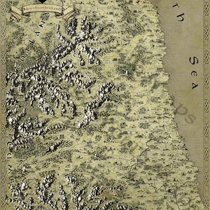 May include: A vintage-style map of Northumberland, England, with a compass rose in the top right corner. The map is detailed with towns, rivers, and mountains. The text "See third picture for details" is at the bottom of the map.