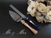 Cake knife set, Cake cutting set, Wedding decorations, Rose gold weddings, Rose gold and Navy wedding, Mr & Mrs wedding decor, Cake servers 