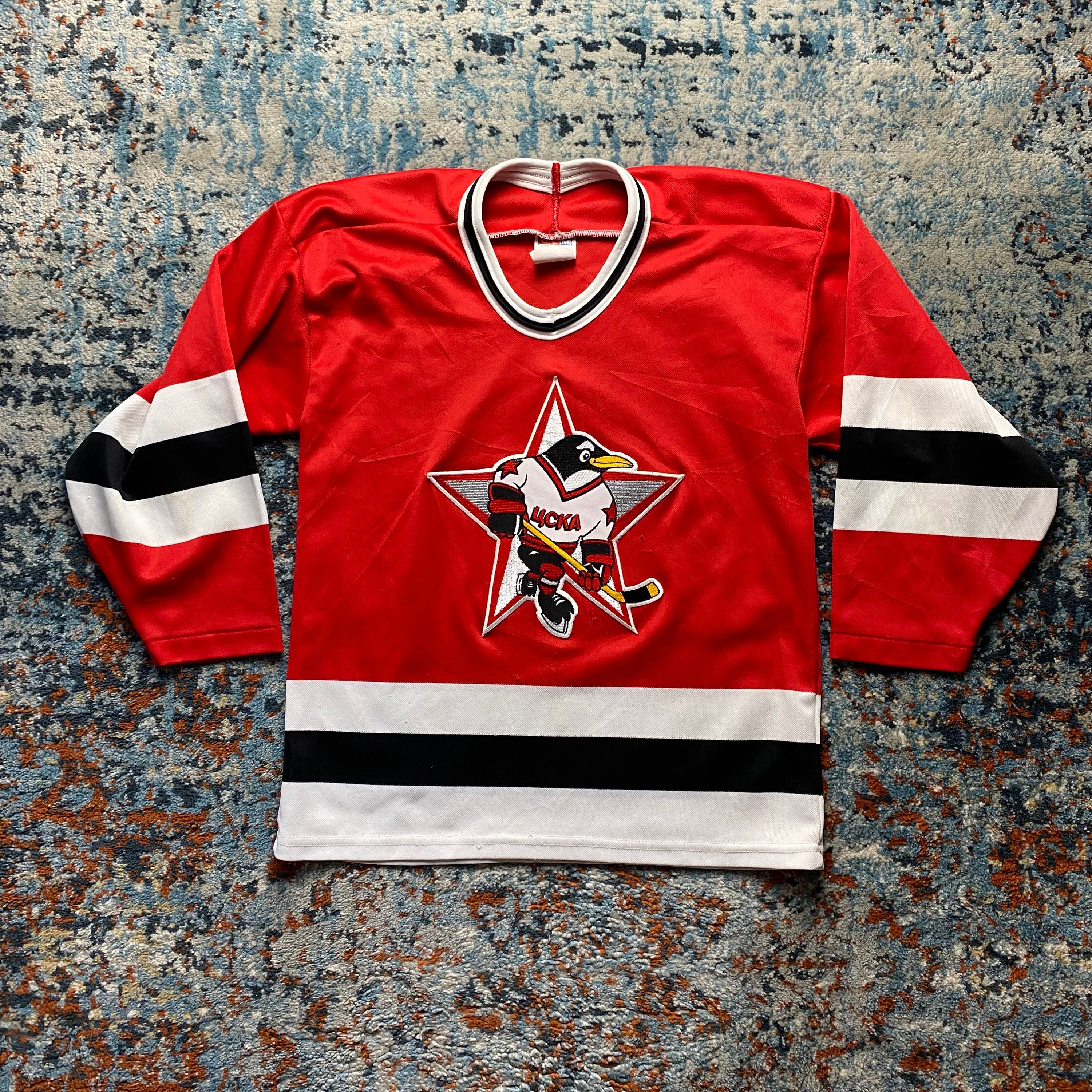 CSKA Russian Hockey Jersey (1988) - custom KHL hockey jerseys and