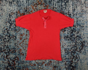 Vintage 80s Banana Republic Red Henley 