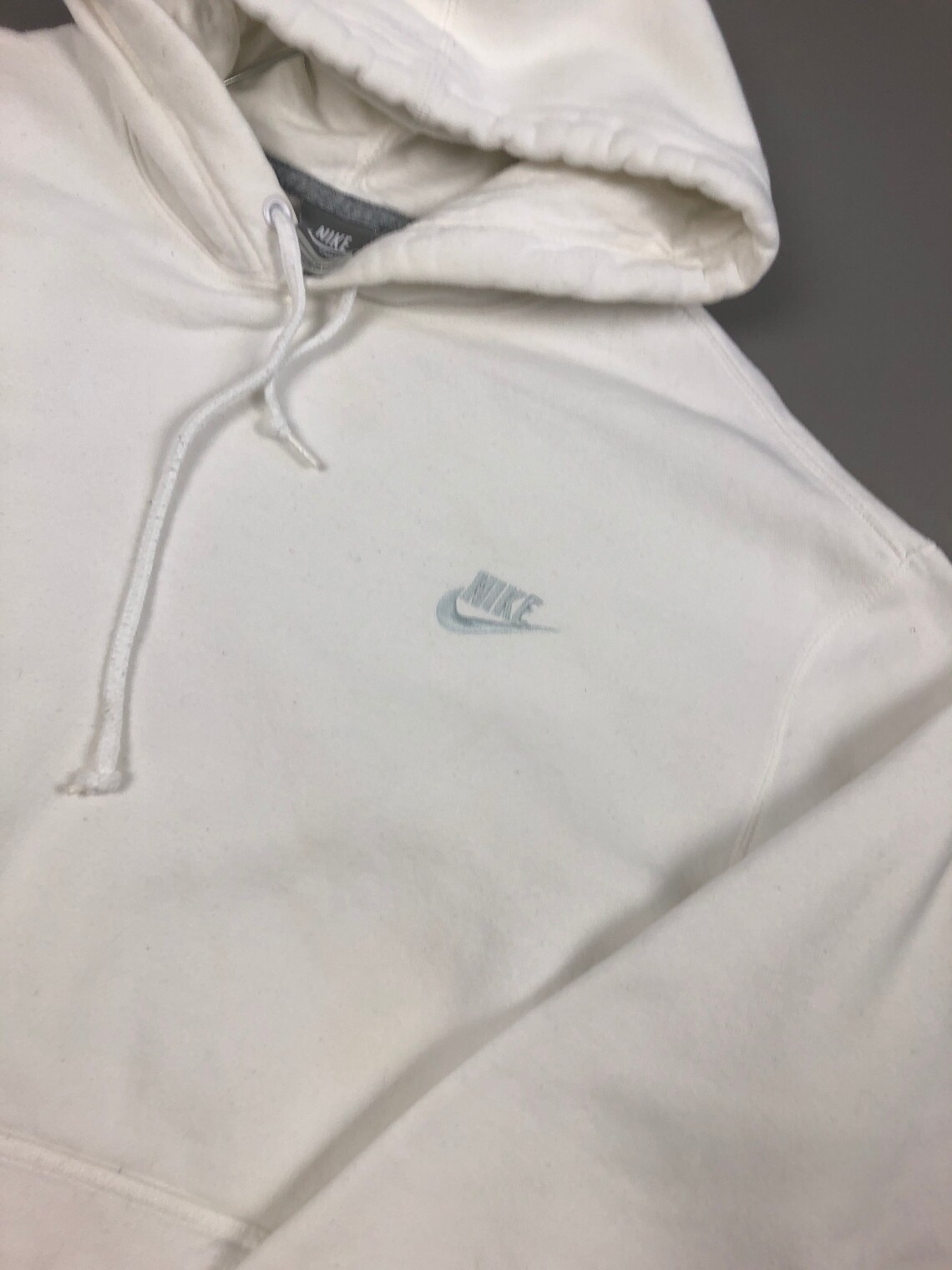 nike mini swoosh oversized jogger in off white