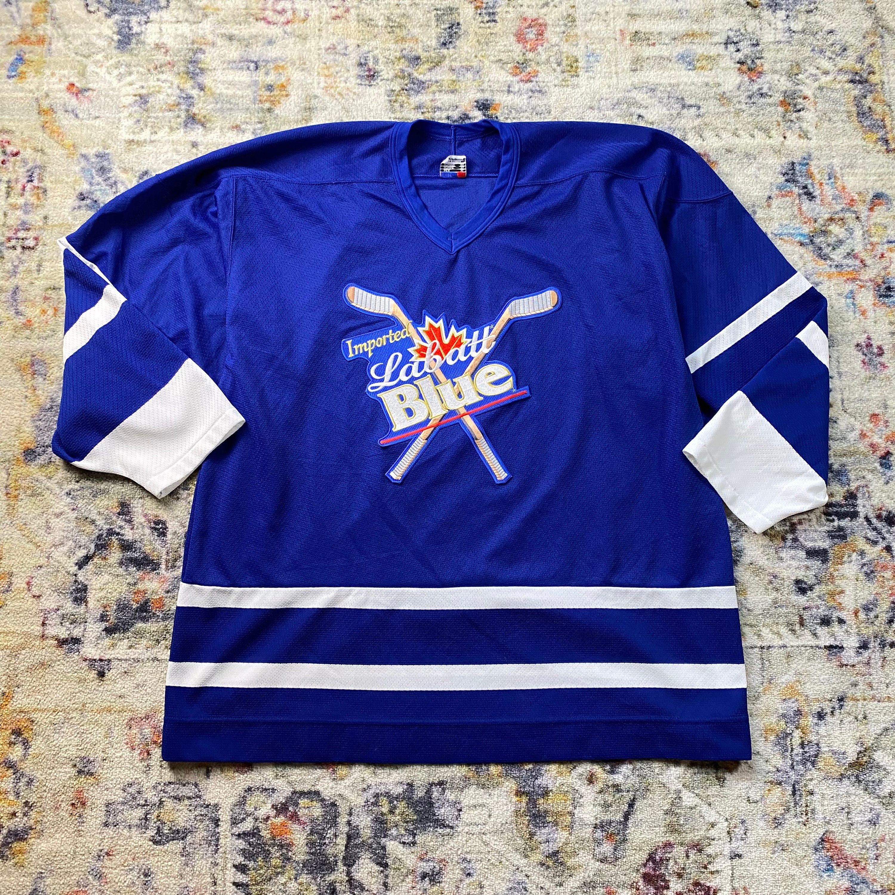 Vintage 1990s Columbus Blue Jackets NHL CCM Hockey Jersey / Sportswear /  NHL Fan Gear / Athleisure / Patchwork / Made In Canada / Streetwear