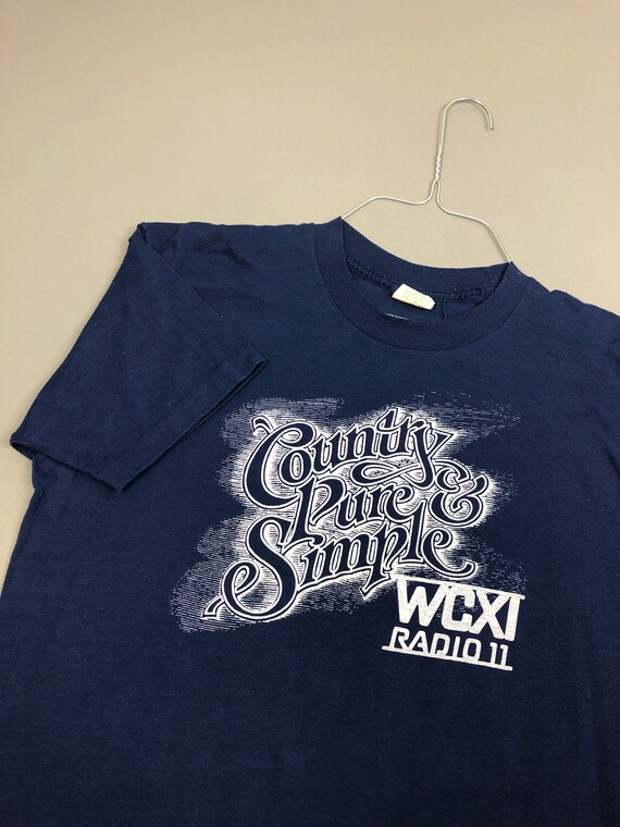 Vintage 1980s Country Music Radio Graphic T Shirt Siz Gem