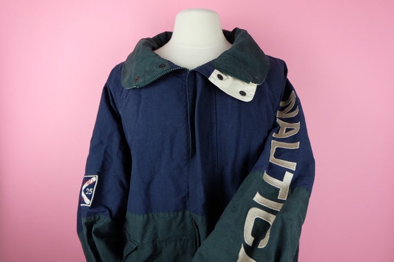 Vintage 1990s Nautica 2 block colour windbreaker j