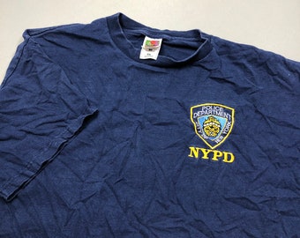Adult Sizes POLICE COAT OF ARMS BLUE STYLE T-SHIRT
