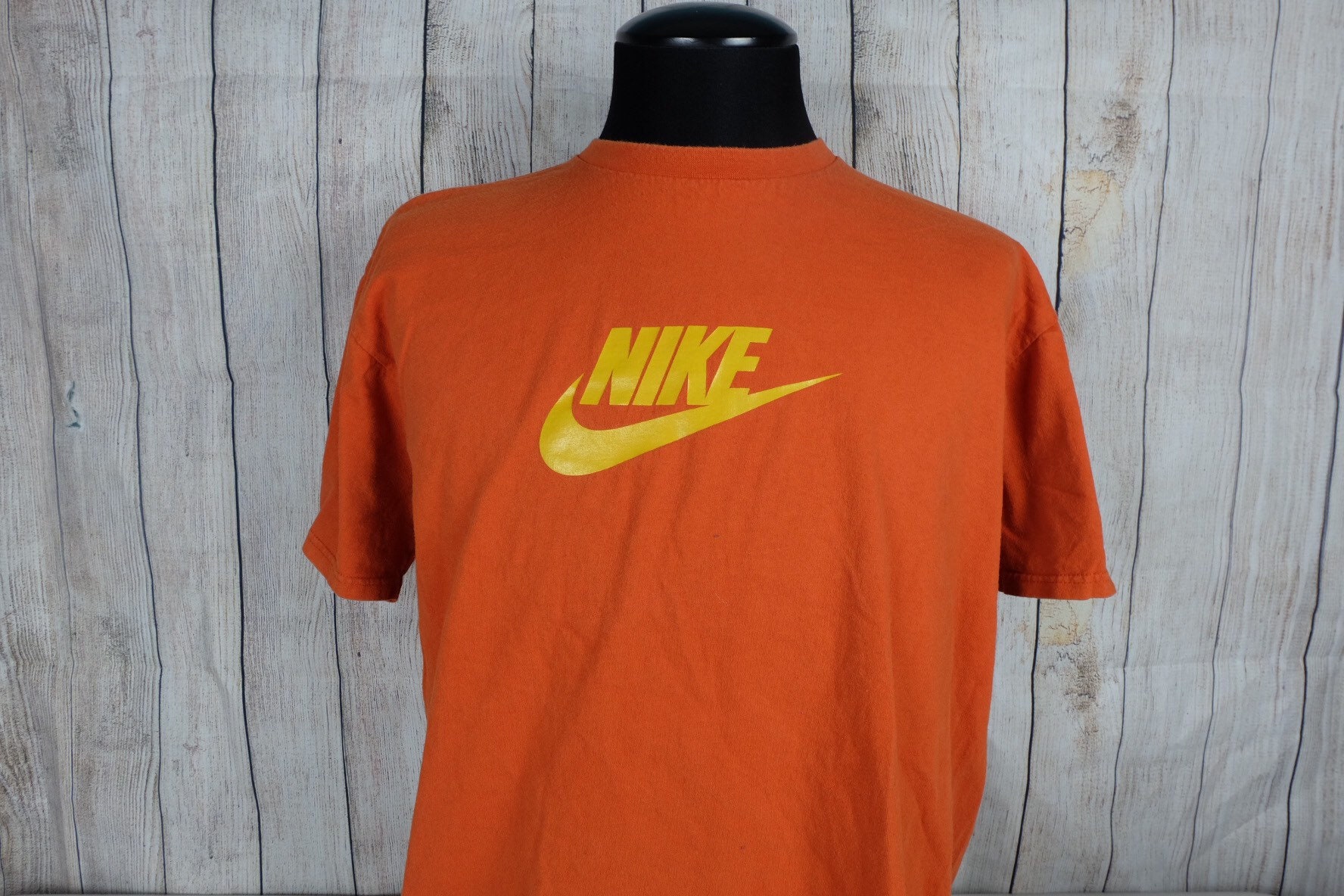 Vintage Nike Swoosh Orange Graphic T Shirt Size Large | Etsy
