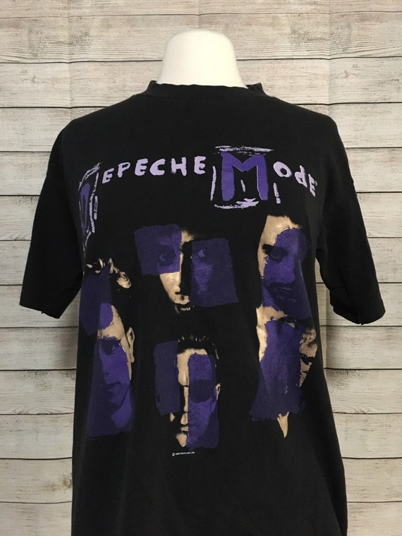 Vintage 90s Depeche Mode Rock Band Tour Graphic T