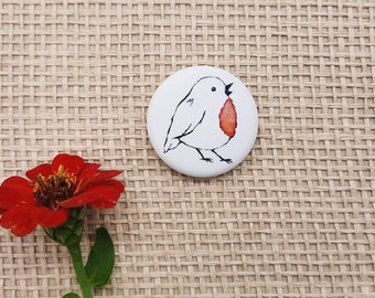 Badge bouton Robin 25 mm