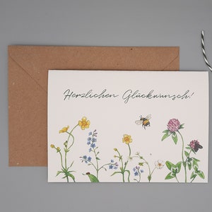 Verjaardagskaart weidebloemen