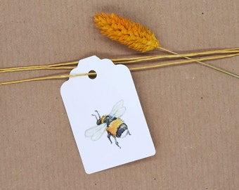 Set of 4 gift tags bumblebee