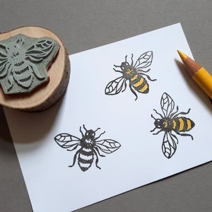 Stamp bee honey bee insect