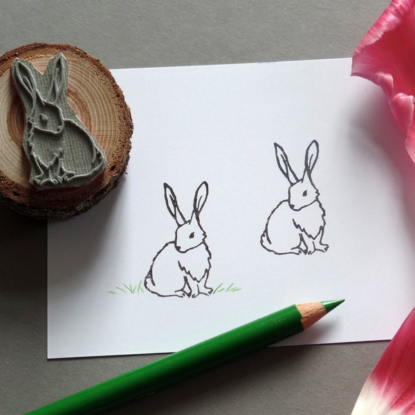 Stempel Hase Motivstempel Osterhase Waldtier basteln zu Ostern