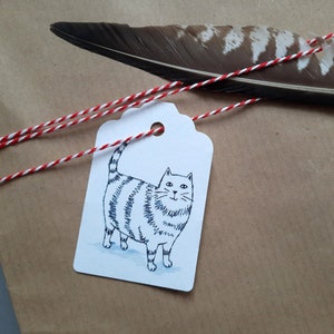 Ensemble de 4 gift tag Cat Gift Decoration image 1