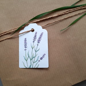 Set of 4 Gift Pendant Lavender Gift Cards Mediterranean Herbs image 1