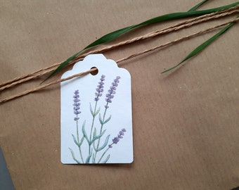 Set of 4 Gift Pendant Lavender Gift Cards Mediterranean Herbs